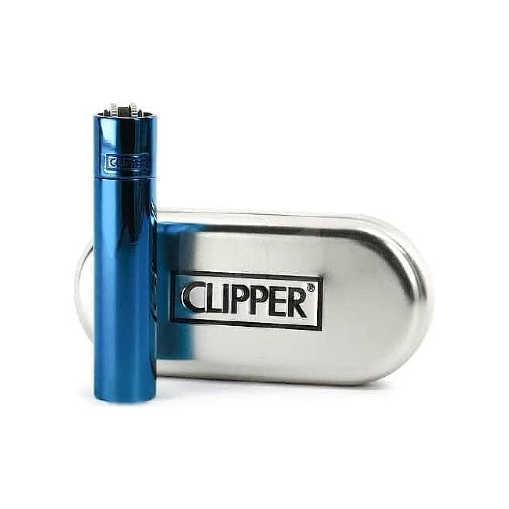  Clipper Lüx Taşlı Dekoratif Mavi Çakmak